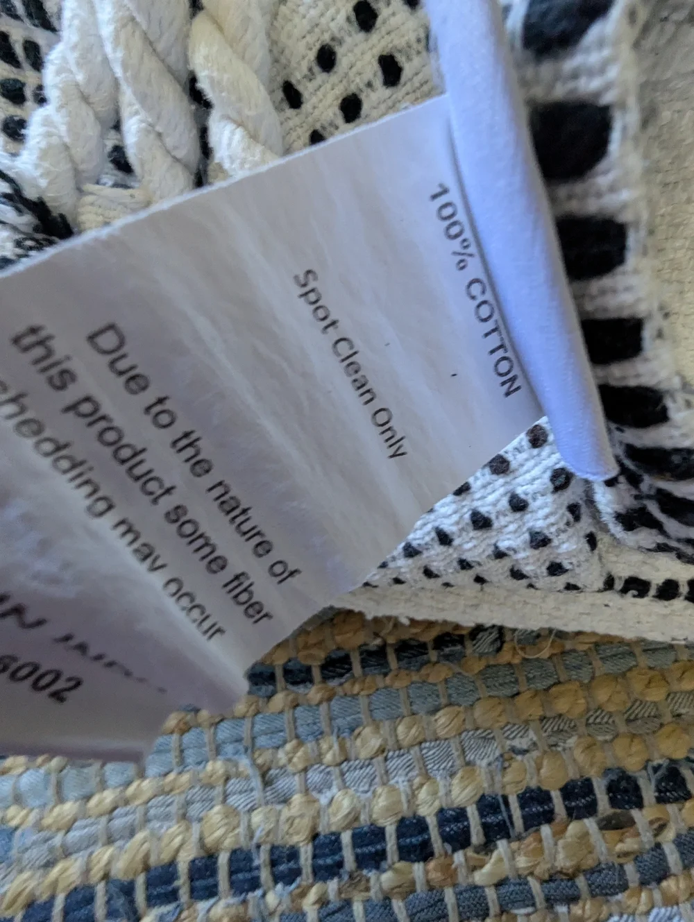 Black White Striped Cotton Throw Blanket Tassel 46x70 Farmhouse Boho Textured